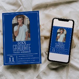 Stilvolle Arch Foto Abschluss Einladung