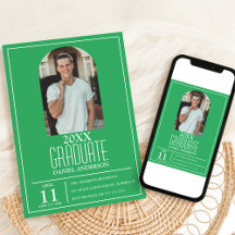 Stilvolle Arch Foto Abschluss Einladung