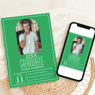 Stilvolle Arch Foto Abschluss Einladung