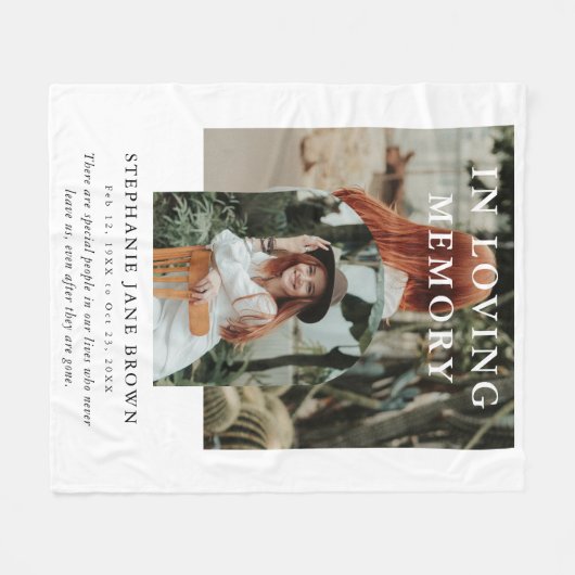 Stilvolle Arch Foto Collage in Love Memory Fleecedecke (Vorderseite (Horizontal))