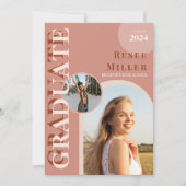 Stilvolle Arch Foto Graduation Party Einladung (Vorderseite)