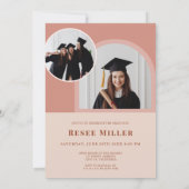 Stilvolle Arch Foto Graduation Party Einladung (Rückseite)