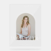 Stilvolle Arch Foto Welcome Graduation Party Acrylschild (Vorderseite)