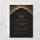 Stilvolle Arch Golden 50. Jahrestag Save the Date (Vorderseite)