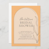 Stilvolle Arch Script Text Bridal Dusche Einladung (Vorne/Hinten)