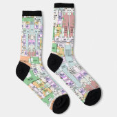 Stilvolle Architektur-Blueprint-Socken Socken (Rechts)