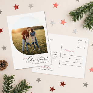 Stilvolle Architektur-Foto-Weihnachts-Feiertagspos Feiertagspostkarte