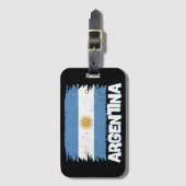 Stilvolle argentinische Flaggenschrift Gepäckanhänger (Vorderseite Vertikal)