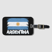 Stilvolle argentinische Flaggenschrift Gepäckanhänger (Vorderseite (Horizontal))