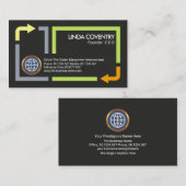 Stilvolle Arrow-Rahmen-Manpower-Verkleidung Visitenkarte (Vorne/Hinten)