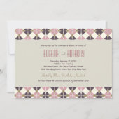 Stilvolle Art Deco Band Probe Dinner Hochzeit Einladung (Vorderseite)