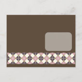 Stilvolle Art Deco Geometric Muster Save the Date Ankündigungspostkarte (Rückseite)