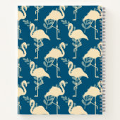 Stilvolle Art Deco inspiriert blaues Flamingo Must Notizblock (Rückseite)