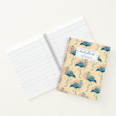 Stilvolle Art Deco inspirierte Flamingo Muster Notizblock (Innenseite)