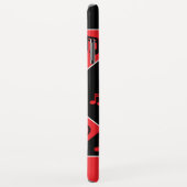 Stilvolle Art Deco Musiknoten Rot Schwarz-weiß Case-Mate iPhone Hülle (Hinten/Rechts)