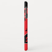 Stilvolle Art Deco Musiknoten Rot Schwarz-weiß Case-Mate iPhone Hülle (Hinten/Links)