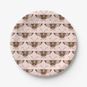Stilvolle Art Deco Schmetterling - Schokolade und  Pappteller