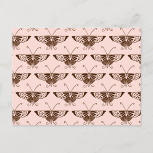 Stilvolle Art Deco Schmetterling - Schokolade und Postkarte