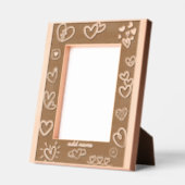 Stilvolle Art Line Herz Liebe Grenze Geätzte Rahmen (Links)