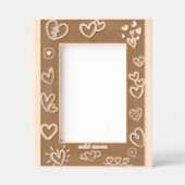 Stilvolle Art Line Herz Liebe Grenze Geätzte Rahmen (Vorderseite)