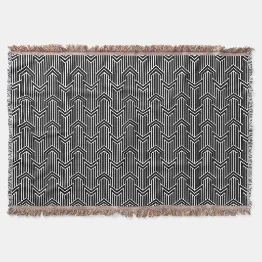 Stilvolle ArtDeco Zickzack Zigzag Decke (Vorderseite)