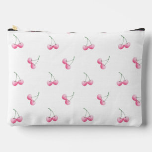 Stilvolle ästhetische Hot Pink Coquette Cherries Zubehörtasche