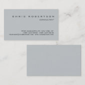Stilvolle, attraktive Gray Charming Business Card Visitenkarte (Vorne/Hinten)
