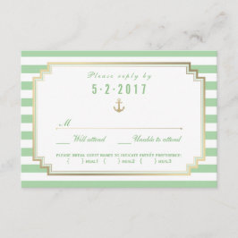Stilvolle Auswahl an Nautical Wedding RSVP Card Ma Karte