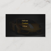 Stilvolle AutomobilVisitenkarte Visitenkarte (Rückseite)