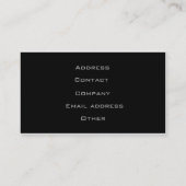 Stilvolle AutomobilVisitenkarte Visitenkarte (Rückseite)