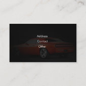 Stilvolle AutomobilVisitenkarte Visitenkarte (Rückseite)