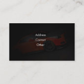 Stilvolle AutomobilVisitenkarte Visitenkarte (Rückseite)