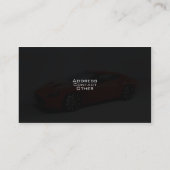 Stilvolle AutomobilVisitenkarte Visitenkarte (Rückseite)