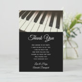 Stilvolle B&W Piano Keys Fotograf Danke (Stehend Vorderseite)