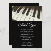 Stilvolle B&W Piano Keys Fotograf Danke (Vorne/Hinten)