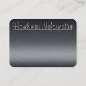 Stilvolle Bail-Bail-Bail-Visitenkarte Visitenkarte (Rückseite)