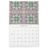Stilvolle bali Batik Muster Fantasy Art Designs Kalender (Mär 2026)