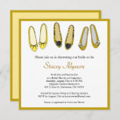 Stilvolle Ballet Flat Shoes Bridal Dusche Einladun Einladung (Vorne/Hinten)