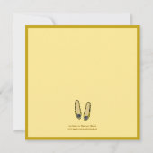 Stilvolle Ballet Flat Shoes Bridal Dusche Einladun Einladung (Rückseite)