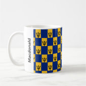 Stilvolle Barbados-Fahne Kaffeepause Tasse (Links)