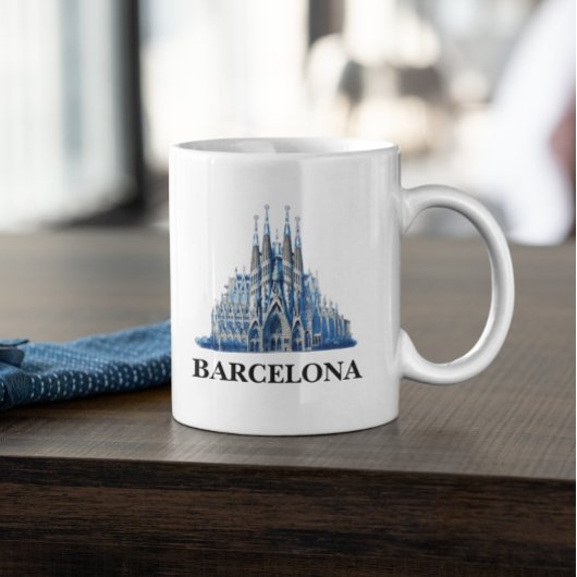 Stilvolle Barcelona Spanien Kathedrale Vintag Kaffeetasse