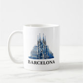 Stilvolle Barcelona Spanien Kathedrale Vintag Kaffeetasse (Links)