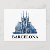 Stilvolle Barcelona Spanien Kathedrale Vintag Postkarte (Vorderseite)