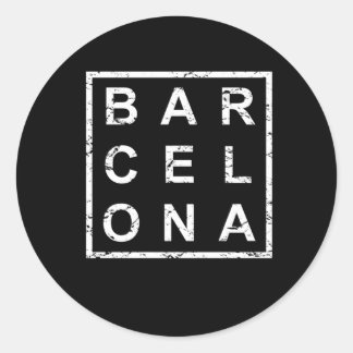 Stilvolle Barcelona Spanien Runder Aufkleber