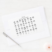 Stilvolle Bart-Sticker Rechteckiger Aufkleber (Umschlag)