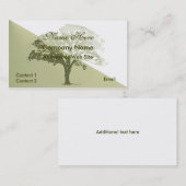 Stilvolle Baum-Silhouette-Geschäfts-Karte Visitenkarte (Vorne/Hinten)
