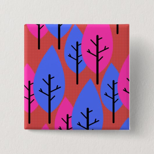 Stilvolle Bäume Button (Vorderseite)