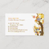 Stilvolle Bäume Massage Therapist Visitenkarte (Rückseite)