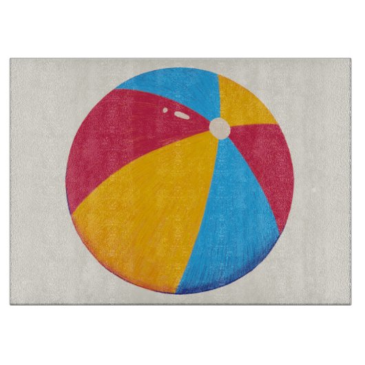 Stilvolle Beach Ball Cutting Board Schneidebrett (Vorderseite)