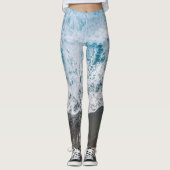 Stilvolle Beach Vibes Abstrakte Leggings (Vorderseite)